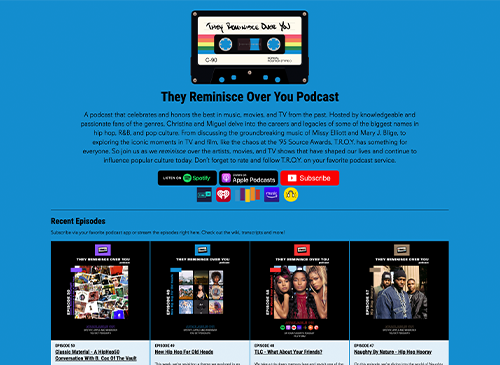 TechTalks podcast website homepage